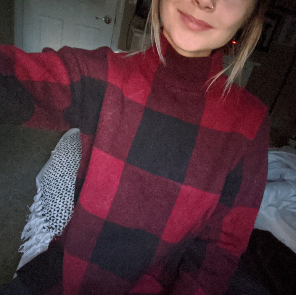 Plaid sweater